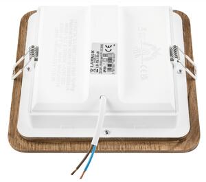 Lampada LED da incasso WOODY SPOT LED/17W/230V 3000K noce 18,5x18,5 cm