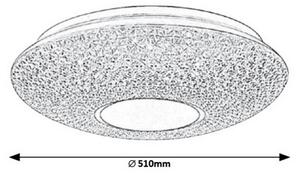 Rabalux 1519 - Plafoniera LED dimmerabile telecomandata CORALIA LED/72W/230V