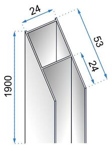 Profilo d'allargamento per box e porte doccia K7512