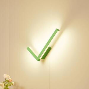 Lucande Applique a LED Check, verde, metallo, CCT, dimmerabile