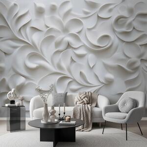 Carta da parati Ornamento floreale grigio tridimensionale, Carta da parati 3D, w09727 : Uwalls.it