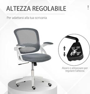 Vinsetto Sedia da Ufficio Ergonomica e Girevole, Sedia Imbottita per  Scrivania con Altezza Regolabile, Verde Petrolio 49x54x79-91cm Girevole  Poltrona