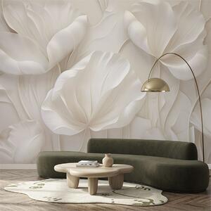 Carta da parati Fiori scolpiti dalla luce con petali morbidi, Carta da parati 3D, Carta da parati Fiori 3D, w05355 : Uwalls.it