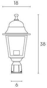Lampada Testa Palo Da Giardino E27 60w In Alluminio Sovil Nero