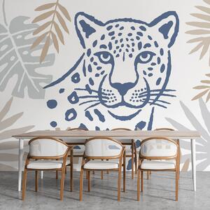 Carta da parati Un leopardo tra le foglie, Carta da parati Animali, w05396v2 : Uwalls.it