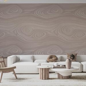 Carta da parati Motivo astratto color beige con linee morbide e effetto finitura in legno naturale, Carta da parati Buffer, w09681 : Uwalls.it