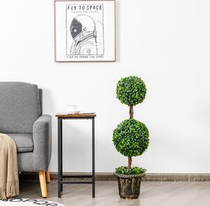 Costway Albero artificiale resistente all'acqua e ai raggi UV con vaso riempito di cemento, Albero finto alto 91cm