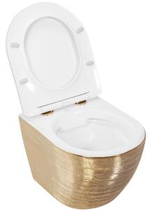 Vaso WC sospeso Rea Carlo Flat Brush Gold