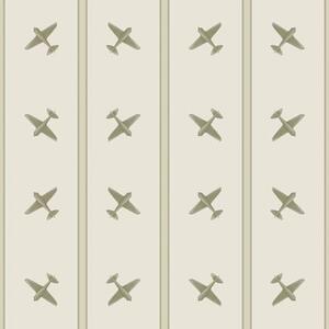 Carta da parati Aerei con motivo a strisce nei toni dell'oliva, Parati geometrica classici, Parati geometrica a righe classici, a01170v2 : Uwalls.it