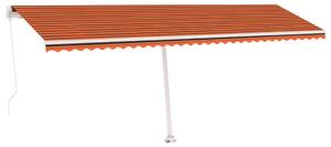 Tenda da Sole Autoportante Manuale 600x350cm Arancione/Marrone