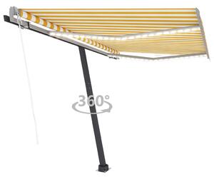 Tenda Automatica con Sensore Vento LED 300x250cm Gialla Bianca