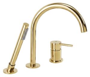Rubinetto per Vasca a 3 Fori Rea Lungo Gold