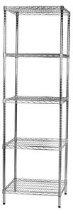 Scaffale 5 Ripiani 60x60x200 cm in Metallo Cromato Tosini