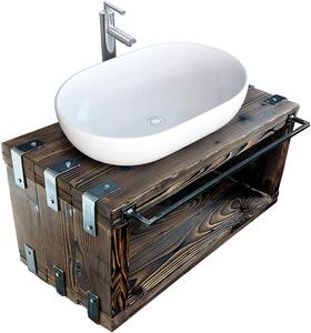 CHYRKA® Arredo bagno lavabo BORYSLAW lavabo bagno pensile mobile lavabo mobile lavabo metallo legno soppalco fatto a mano