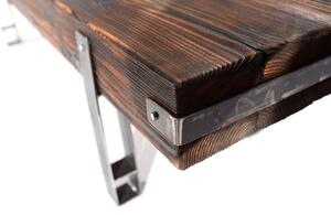CHYRKA® Panca LBR Seduta in legno massello BRODY Loft Bar vintage Design industriale Legno fatto a mano in metallo