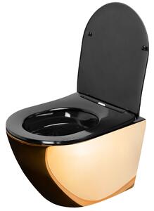 Vaso WC sospeso Rea Carlo Mini Flat Gold/Black