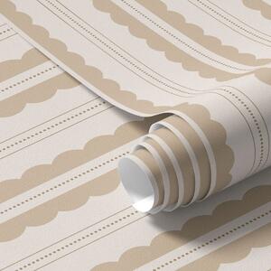 Carta da parati Righe ondulate beige con un delicato contrasto, Parati geometrica classici, Parati geometrica a righe classici, a01185v5 : Uwalls.it