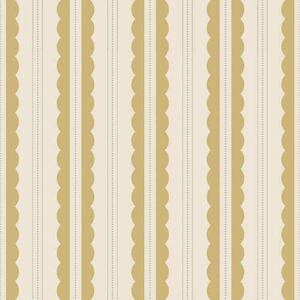 Carta da parati Strisce ondulate gialle con puntini grigio-blu, Parati geometrica classici, Parati geometrica a righe classici, a01185v4 : Uwalls.it
