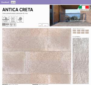 Gres porcellanato smaltato per esterno 25x25 effetto pietra sp. 10 mm Antica Puglia grigio