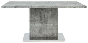 Tavolo da pranzo MDF effetto cemento 77 x 160 x 90 cm con piedistallo in metallo Beliani