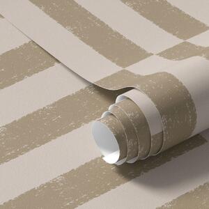 Carta da parati Righe verticali marroni su sfondo beige, Parati unica, a01190v2 : Uwalls.it