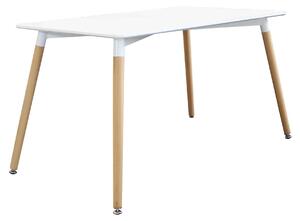 Tavolo da interno 140x80 cm in legno con piano in mdf Montpellier - White