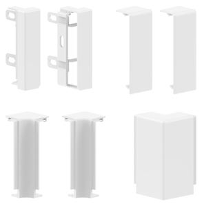 Omgoods - Set di accessori per battiscopa 4D Modern - Bianco