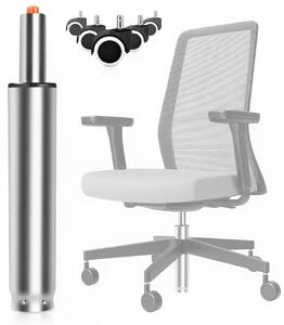Solidchoice - Cilindro a gas per sedia da ufficio, capacità 1000 kg - Altezza regolabile da 250 mm a 345 mm, con 5 ruote
