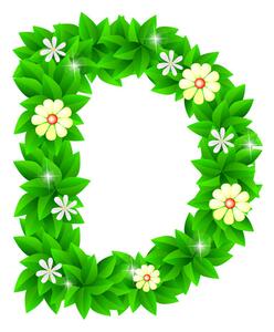 Lettera D | Alfabeto Fiorito