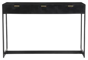 Consolle design con cassetti nero e oro L115 cm AVIDAN