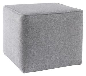 Pouf design quadrato in tessuto grigio PAVE