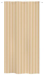 Paravento per Balcone Giallo e Bianco 140x240 cm Tessuto Oxford