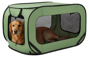 Elzusha - Trasportino pieghevole per cani, realizzato in tessuto Oxford, dimensioni 94x53x53 cm, colore grigio