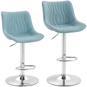 ML-Design Set di 4 Sgabelli da Bar Rivestimento in Velluto Blu Sgabello