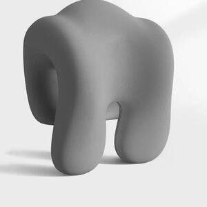 Solidchoice - Cuscino ergonomico per il supporto del collo, ideale per sedie da ufficio - Realizzato in memory foam - Regolabile - Grigio
