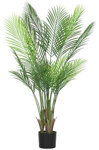 HOMCOM Pianta artificiale da interno alta 120 cm, con vaso in plastica, Verde | Aosom Italy