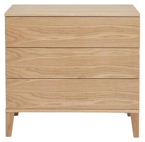 Comò scandinavo 3 cassetti legno chiaro FREDDY