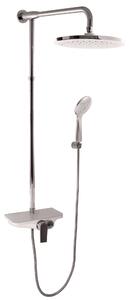 Slezák-RAV Miscelatore per doccia con soffione e doccetta MURRAY MU182.5/5 Colore: cromo/bianco, Dimensioni: 150 mm