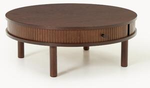 Tavolino da salotto con frontale millerighe Calary, Ø 80 cm
