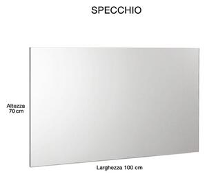 Mobile Da Bagno Sospeso 100cm Mazzoni Maiorca Light 2+2 Grigio Cemento