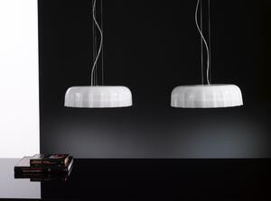 Lampada a sospensione big cap con diffusore in vetro a forma di tappo, colore nero