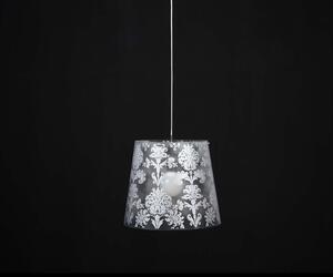 Lampada a sospensione babette piccola o grande con struttura in metallo e paralume in policarbonato disponibile in più finiture, colore argento, dimensione piccolo