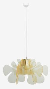 Lampada a sospensione aralia in metacrilato disponibile in due finiture e due misure, colore oro, dimensione piccolo