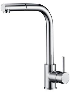 IMEX Rubinetto Cucina Miscelatore con Doccetta Estraibile Monocomando colore Cromo - GCE006 Malta