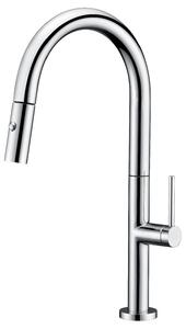 IMEX Rubinetto Cucina Miscelatore con Doccetta Estraibile Monocomando colore Cromo - GCE017 Samoa