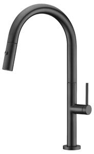 IMEX Rubinetto Cucina Miscelatore con Doccetta Estraibile Monocomando colore Nero - GCE017/NG Samoa