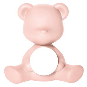 Qeeboo teddy girl lampada da tavolo a led disegnata da stefano giovannoni, colore bright pink