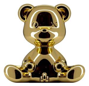 Qeeboo teddy boy metal finish lampada da tavolo disegnata da stefano giovannoni, colore gold