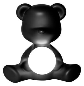 Qeeboo teddy girl lampada da tavolo a led disegnata da stefano giovannoni, colore black