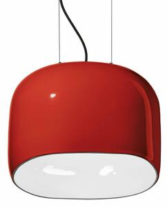 Lampada a sospensione ayrton di ferroluce in ceramica disponibile in varie finiture, colore rosso